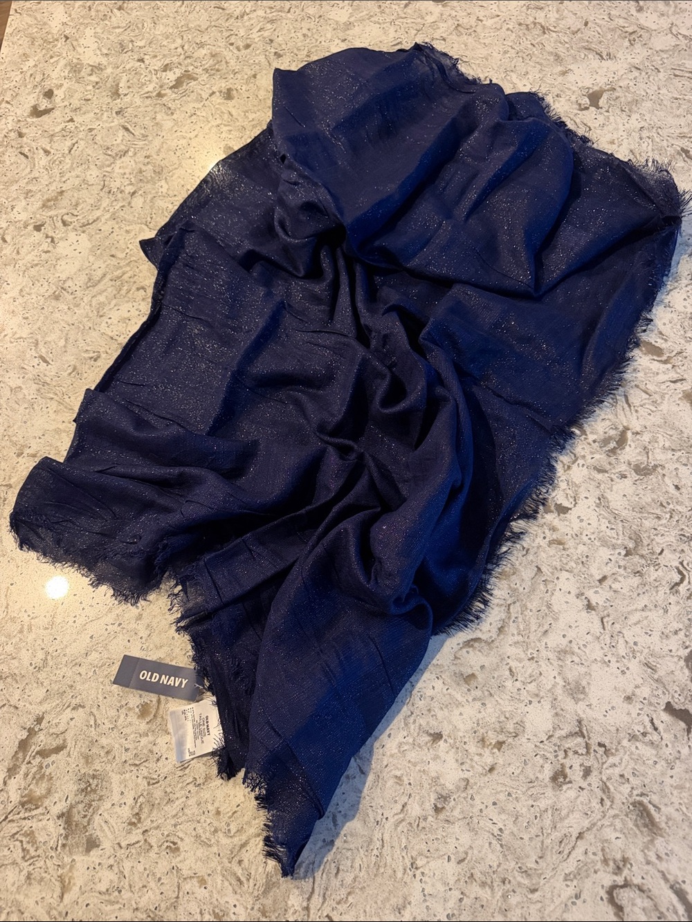 NWT Old Navy Navy Sparkle Wrap Scarf